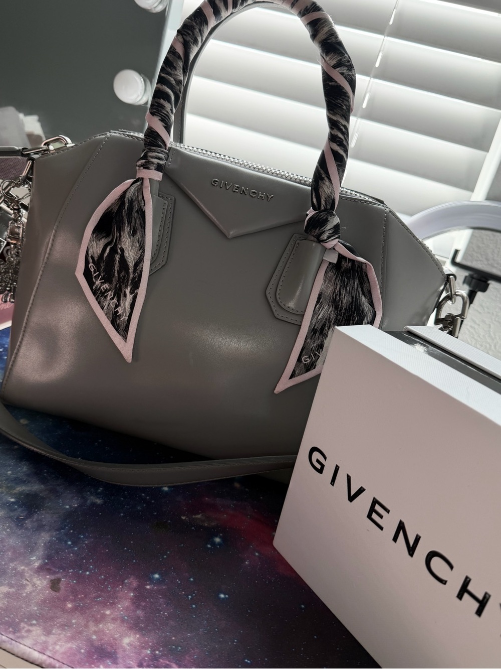 Givenchy Gray Leather Antigona small